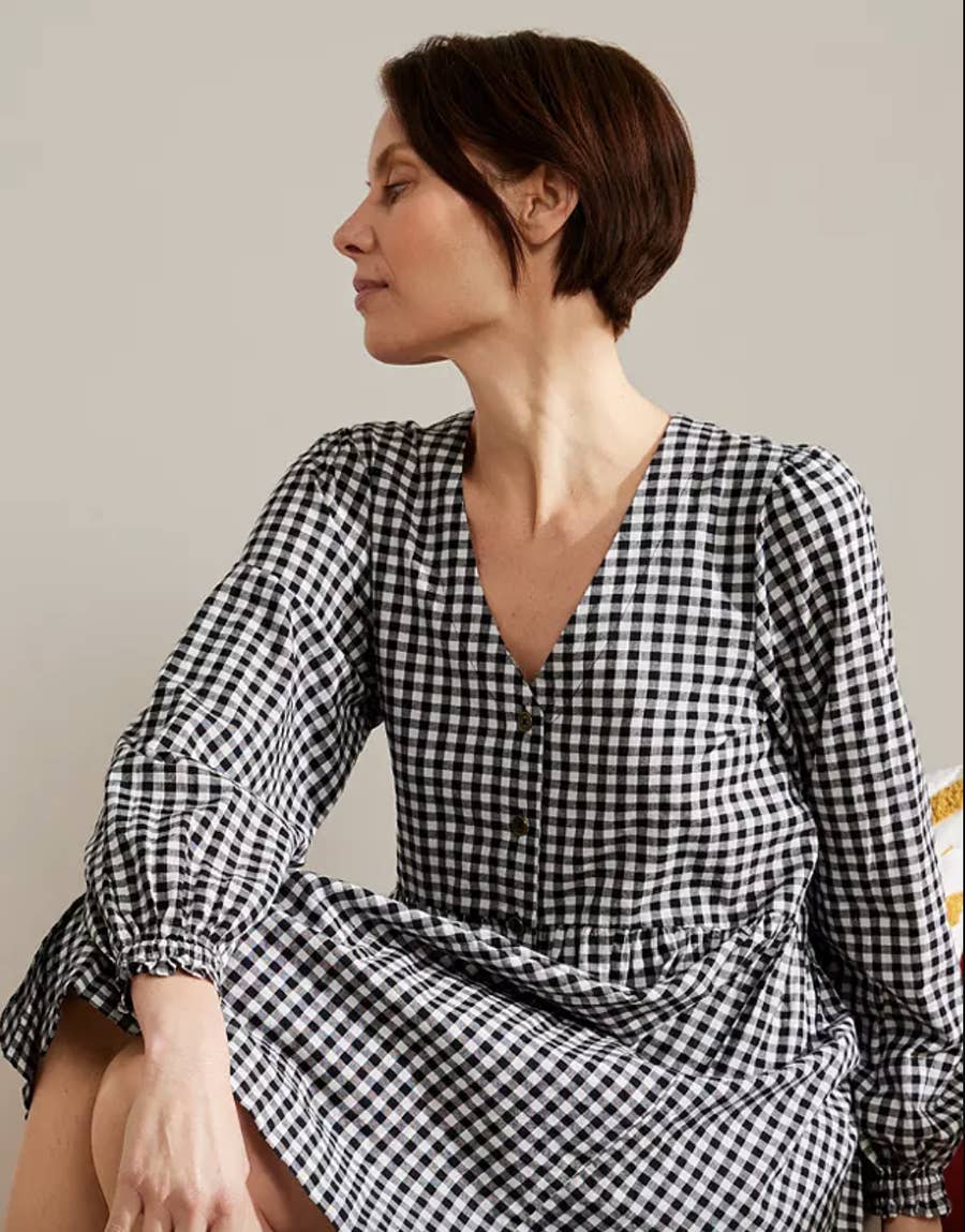 john lewis shirt dress JOHN LEWIS ANYDAY Geometric Print Shirt Midi Dress