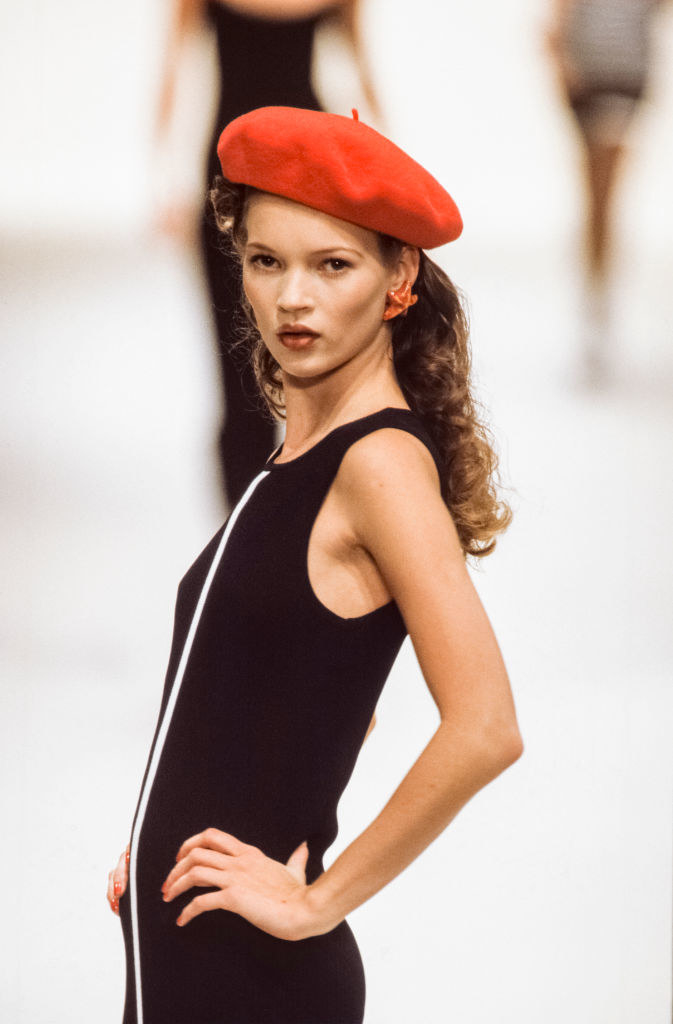Moss in a Paris fashion show in 1993