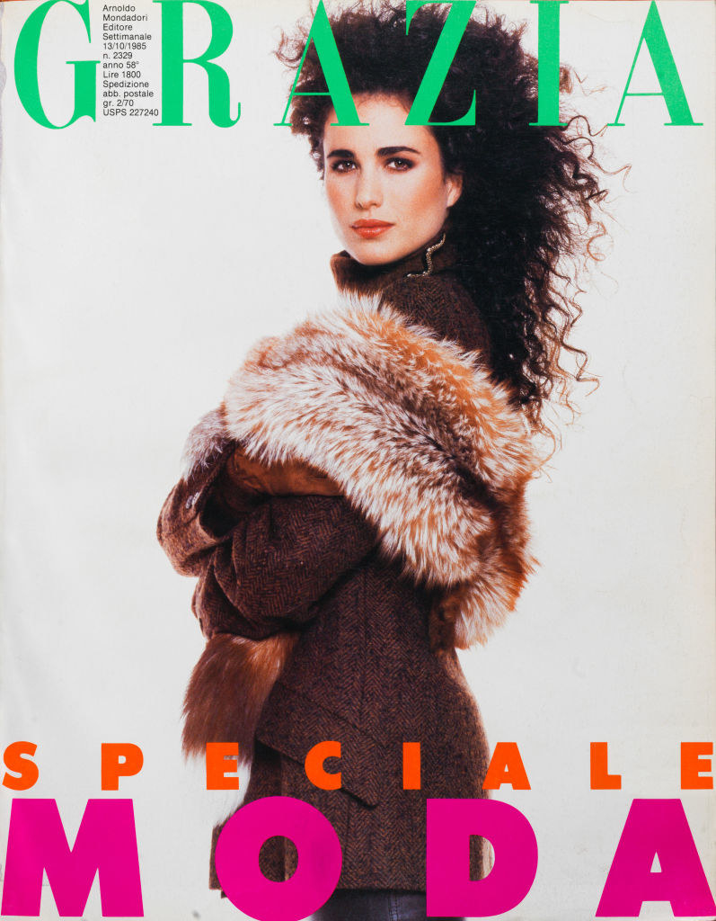 MacDowell on the cover of Grazia magazine