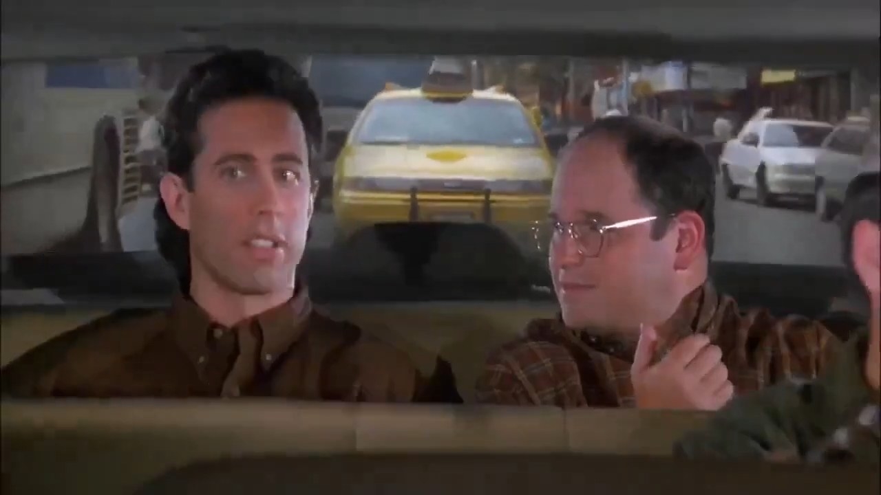 杰瑞和乔治在一辆出租车“Seinfeld"