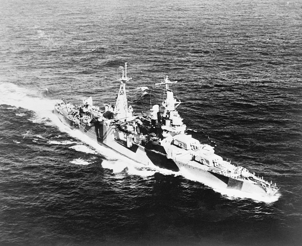 black and white photo of the ship