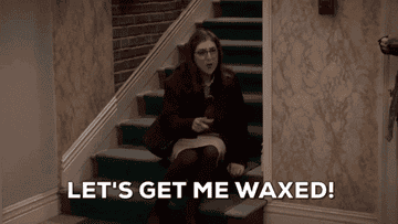 A GIF of a person saying let&#x27;s get me waxed