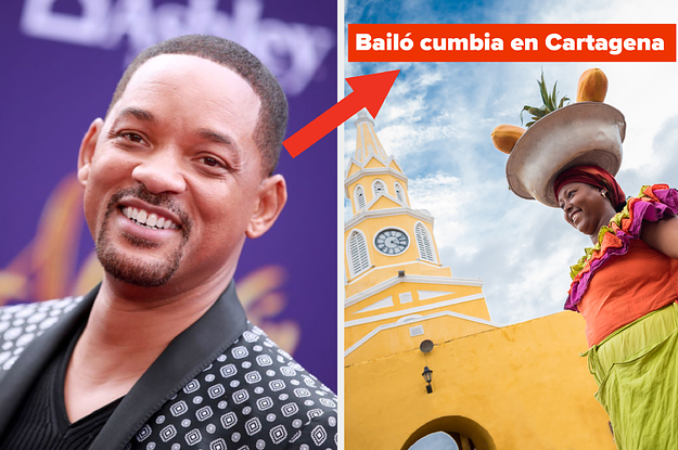Will Smith sonriendo / Una mujer vendiendo frutas en Cartagena
