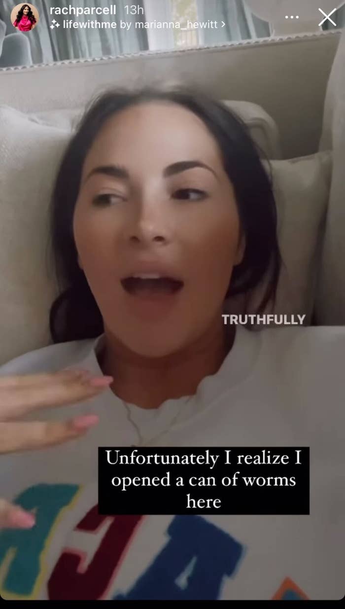 Screenshot from Rachel Parcell's Instagram story