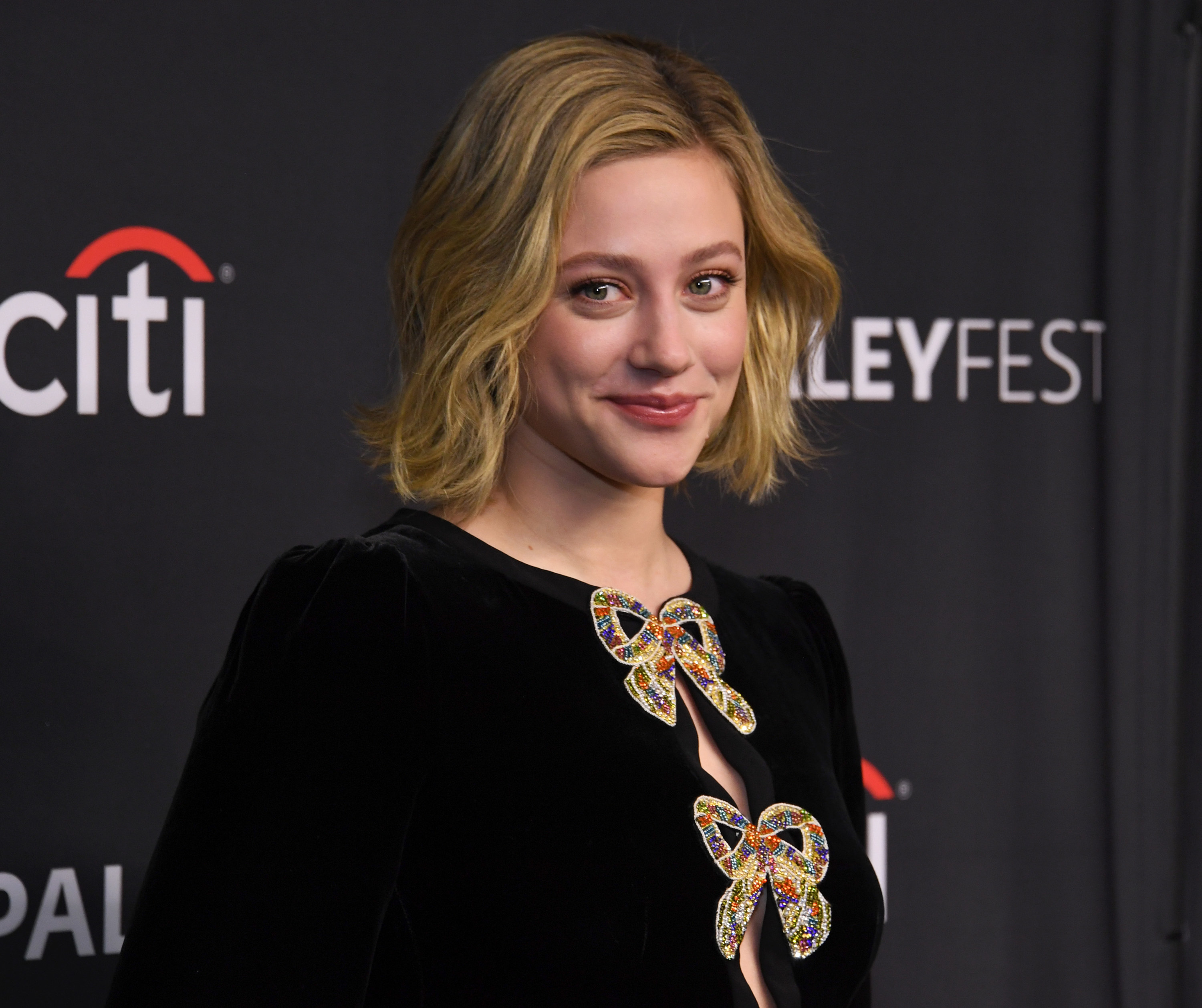 A closeup of Lili Reinhart smiling