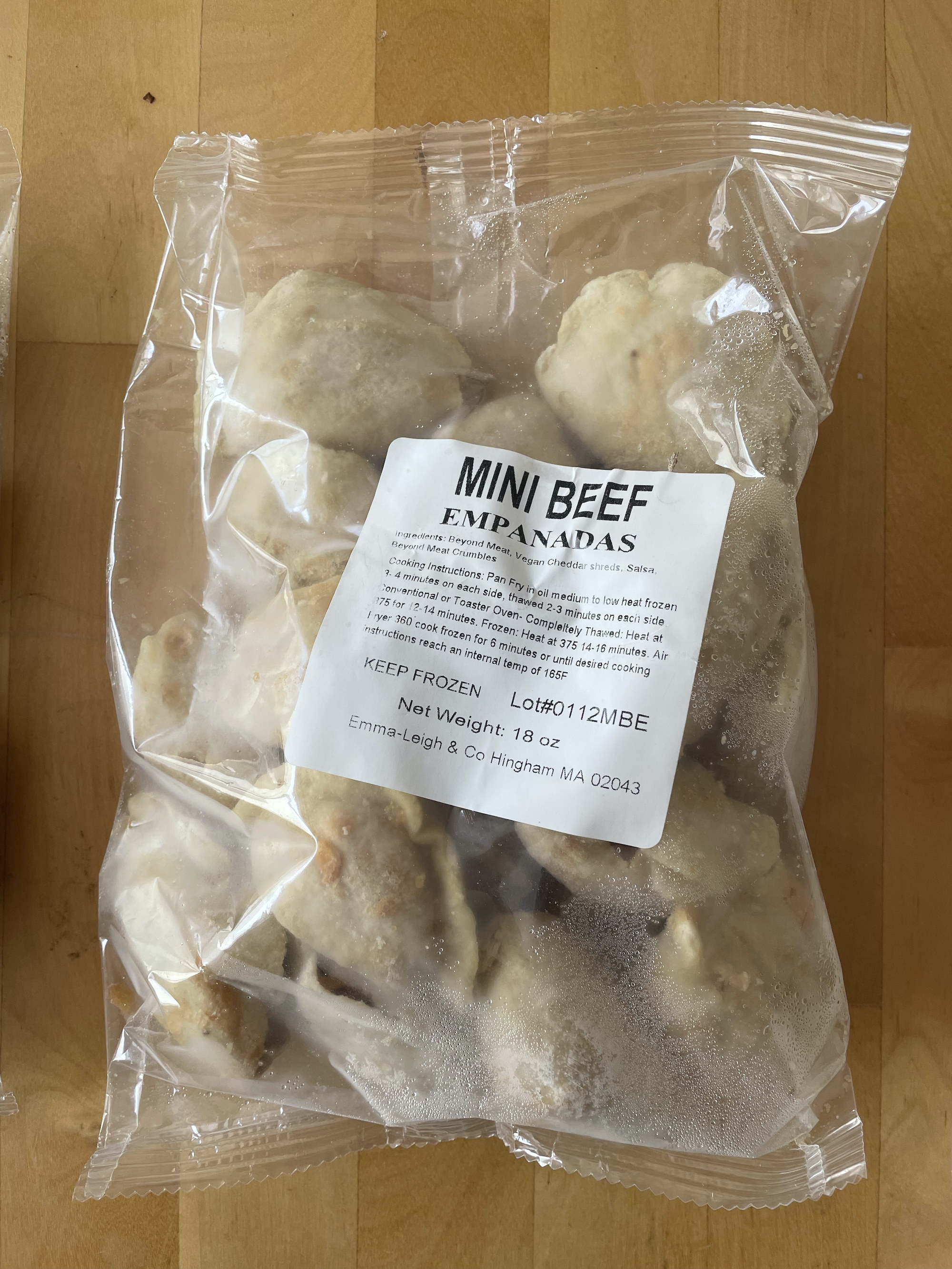 A package of mini beef empanadas