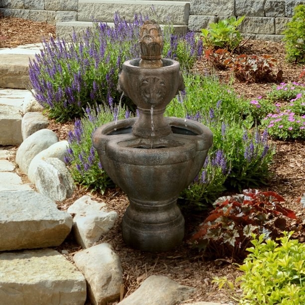 Water fountain in garden