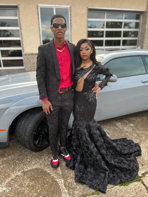 Taylor Young and her date at prom.