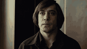 Javier Bardem as Anton Chigurh saying &quot;Do you see me?&quot;