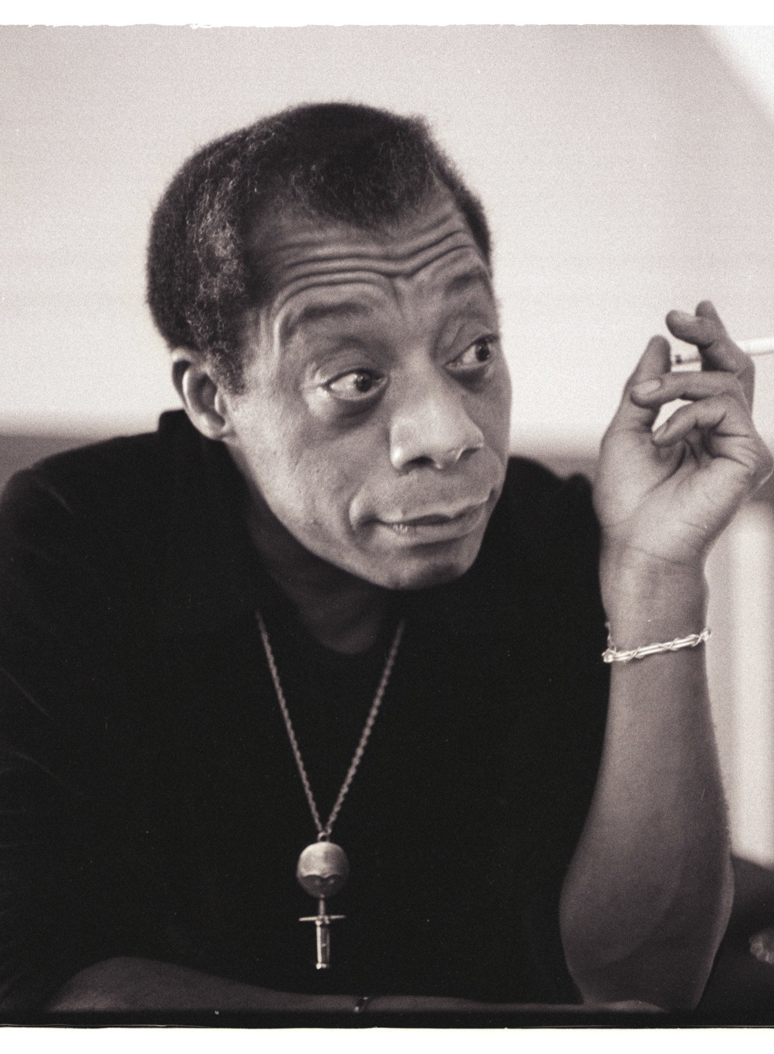 James Baldwin is shown