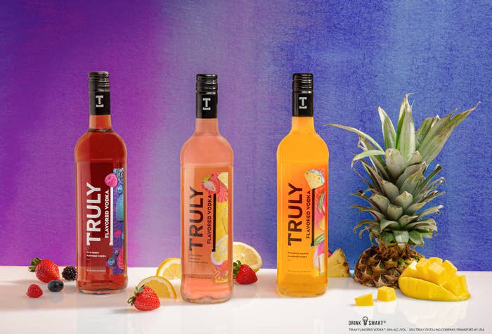 Truly strawberry lemonade flavored vodka and cocktail versus Truly wild berry flavored vodka and cocktail