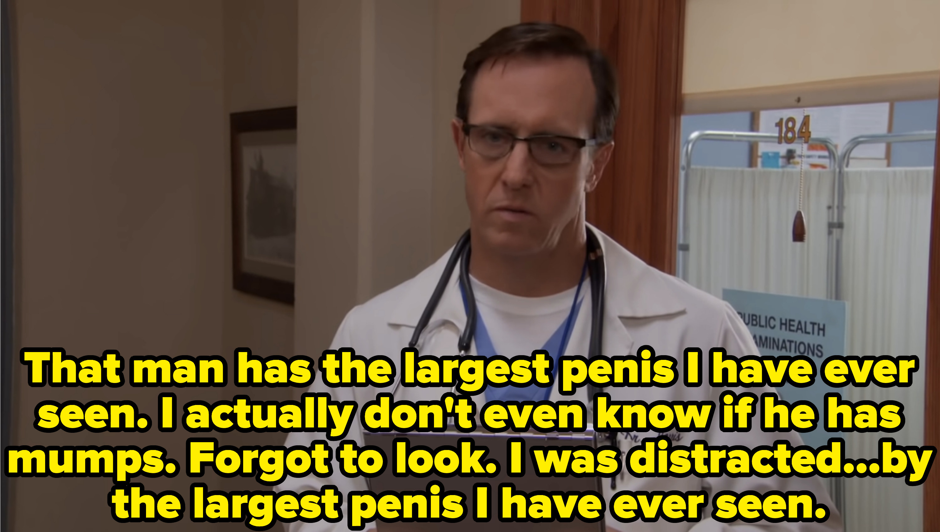 the doctor saying how big Jerry&#x27;s penis is