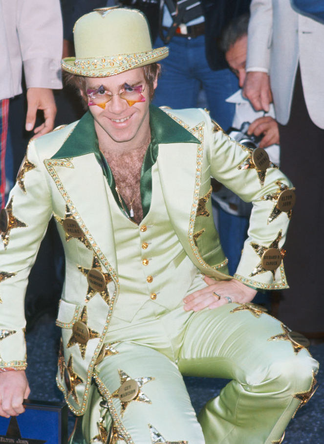 John at his Hollywood Walk of Fame ceremony in 1975