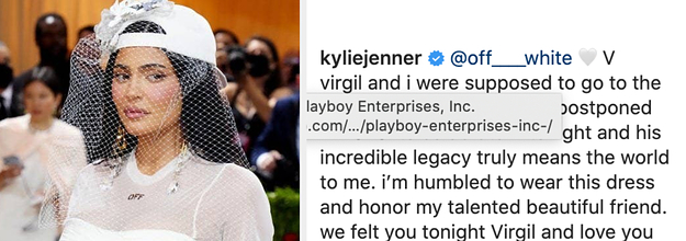 Kylie Jenner honours late fashion designer Virgil Abloh with her