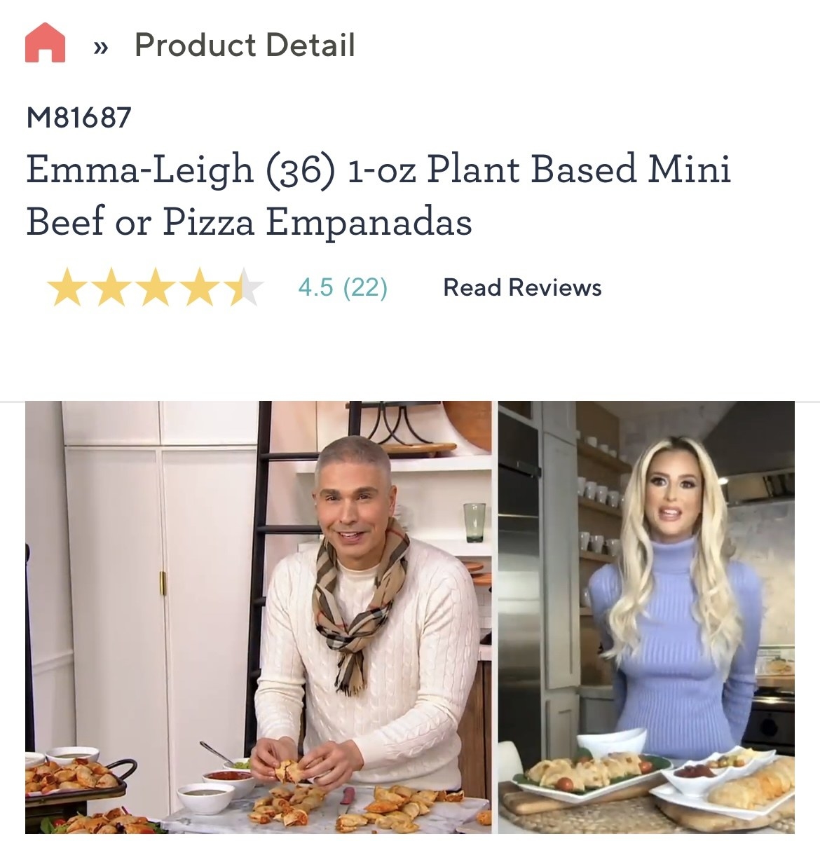 The empanadas on QVC&#x27;s website