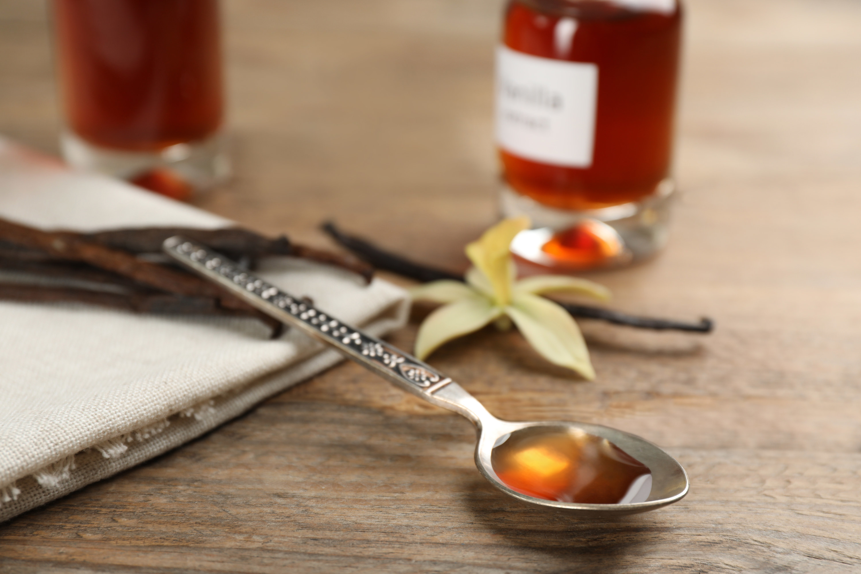A spoonful of vanilla extract.