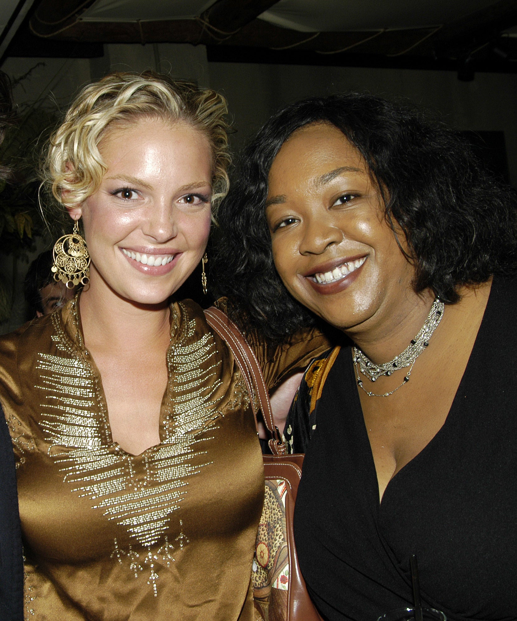 Katherine Heigl and Shonda Rhimes posing together at an event in the mid &#x27;00s