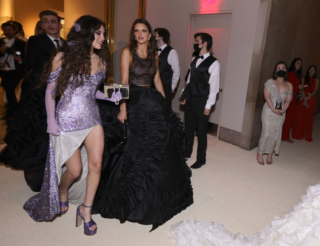 Kendall walking with Olivia Rodrigo at the Met