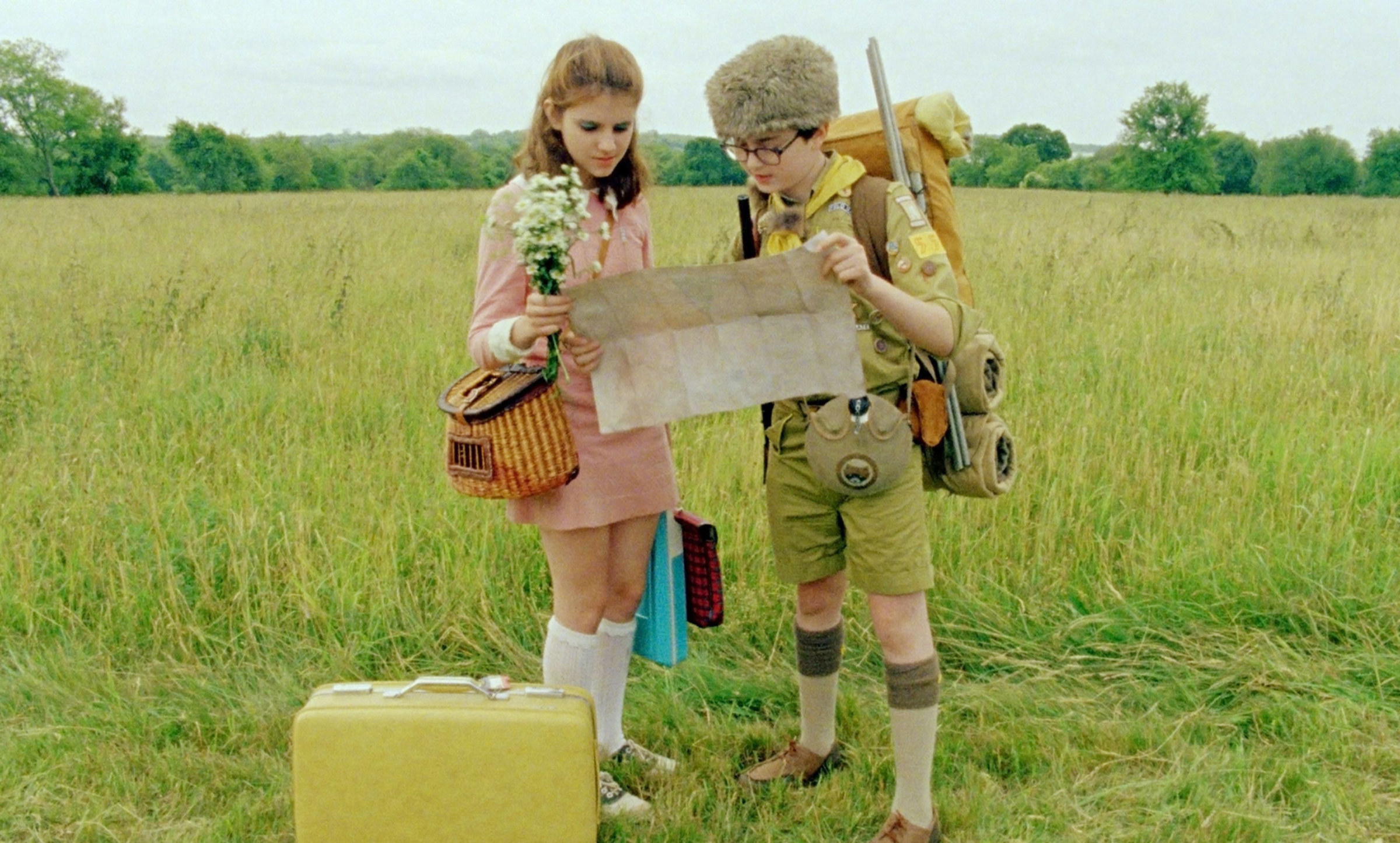 Kara Hayward and Jared Gilman in Moonrise Kingdom