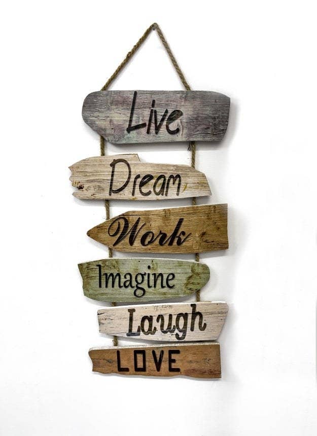 "Live laugh love" sign