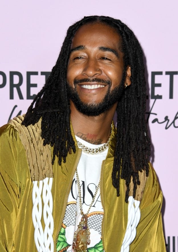 Omarion smiles as he arrives at the PLT x Winnie Harlow Event on July 14, 2021