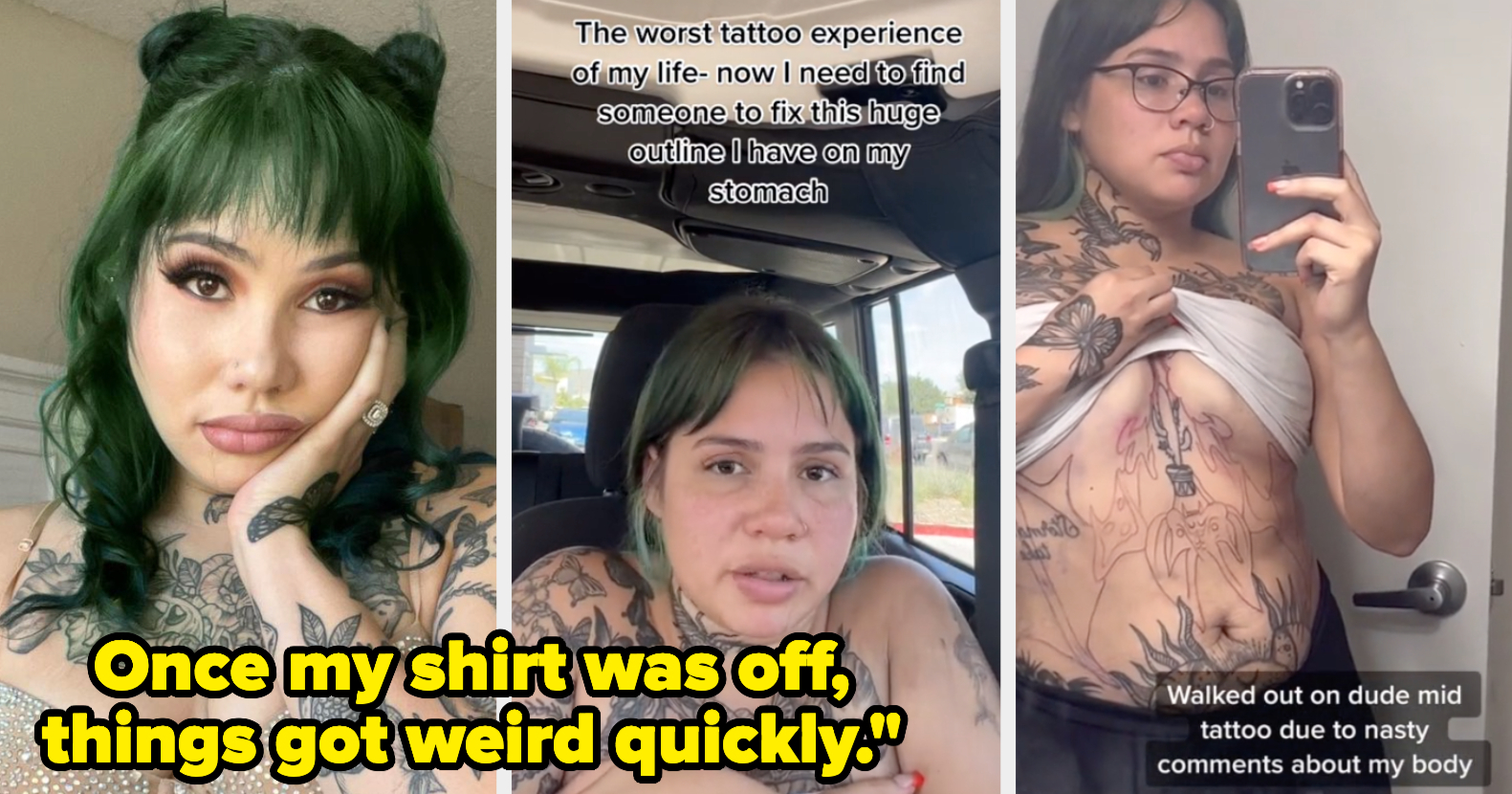 Man Body Shames Woman While Giving Her A Tattoo