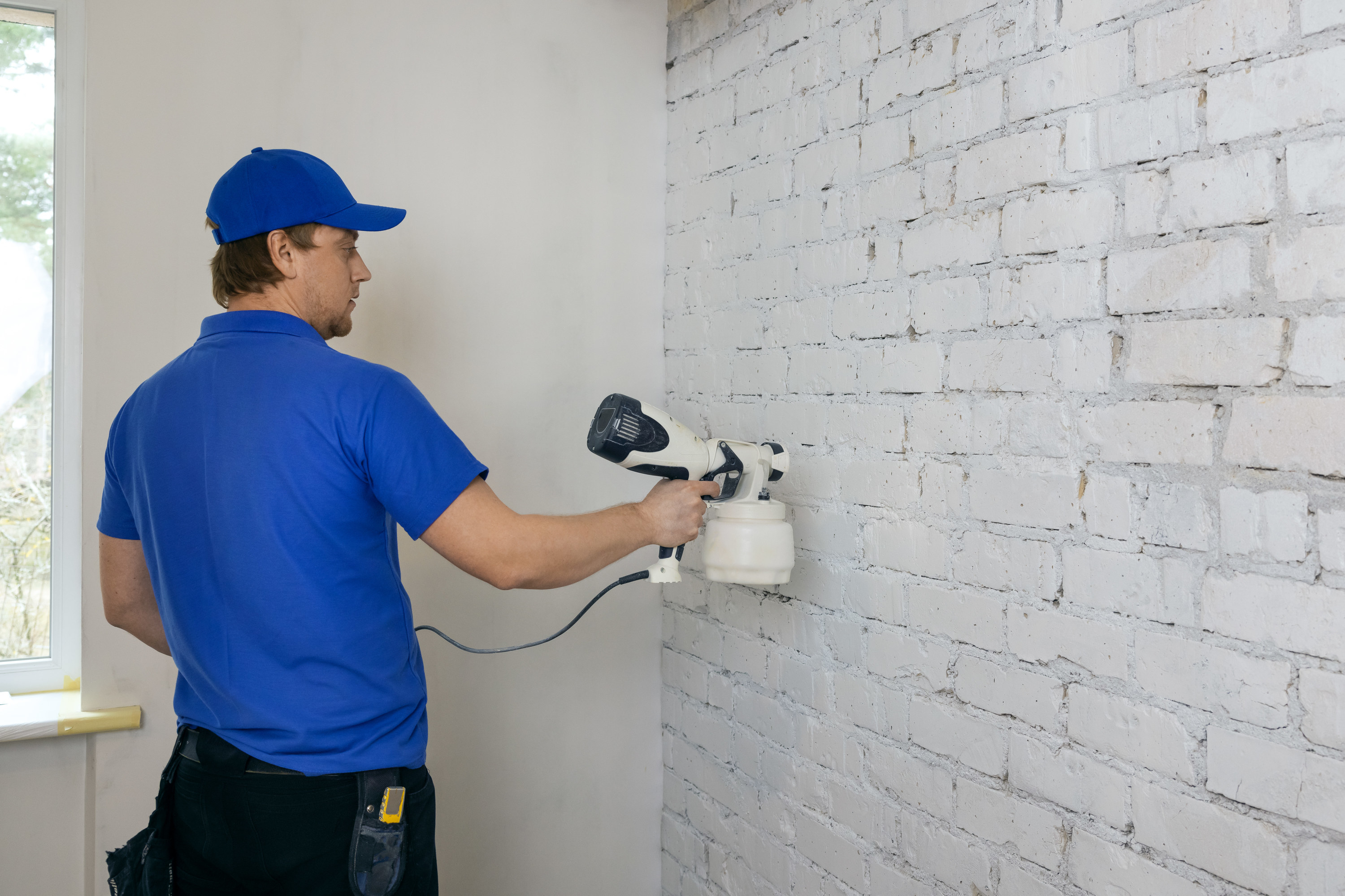 Painting brick wall white