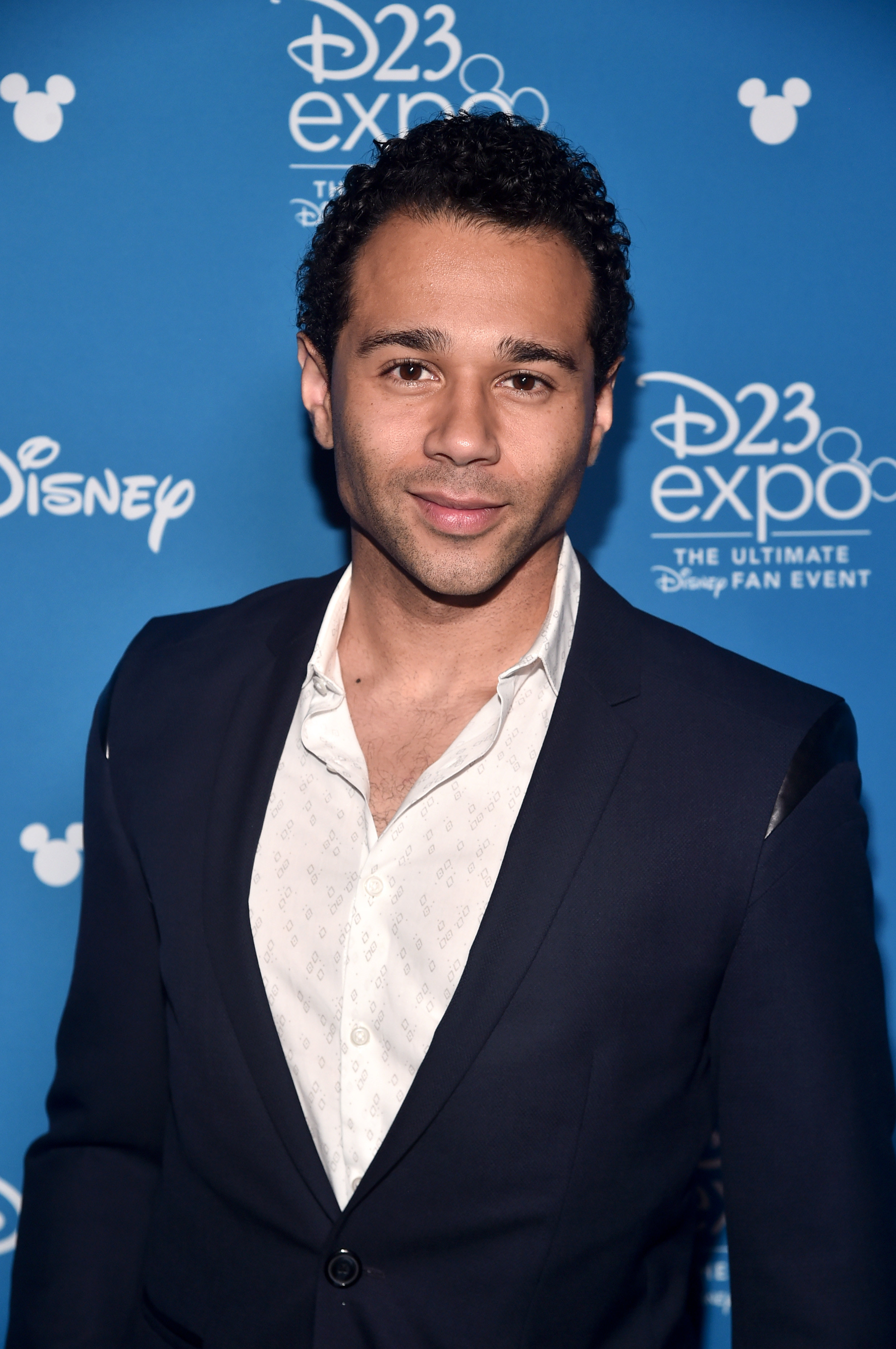 Corbin Bleu poses as he attends the Disney D23 Expo event in 2019