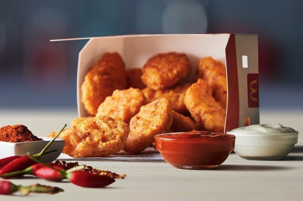 Spicy McNuggets in a McDonald&#x27;s box
