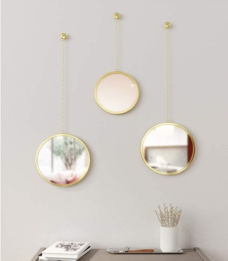 Set de 3 espejos para decoración