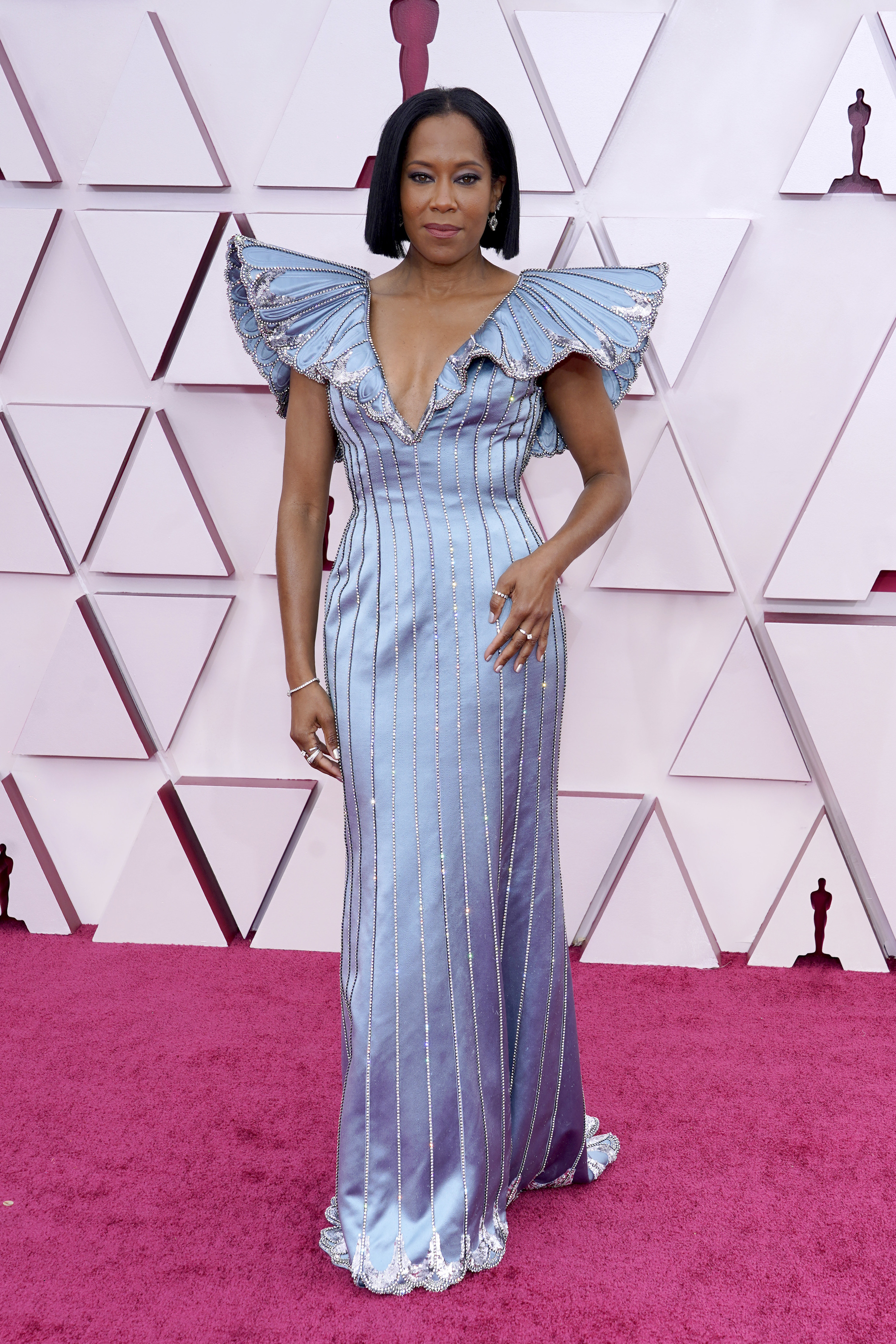 Regina King at the 2021 Oscars red carpet