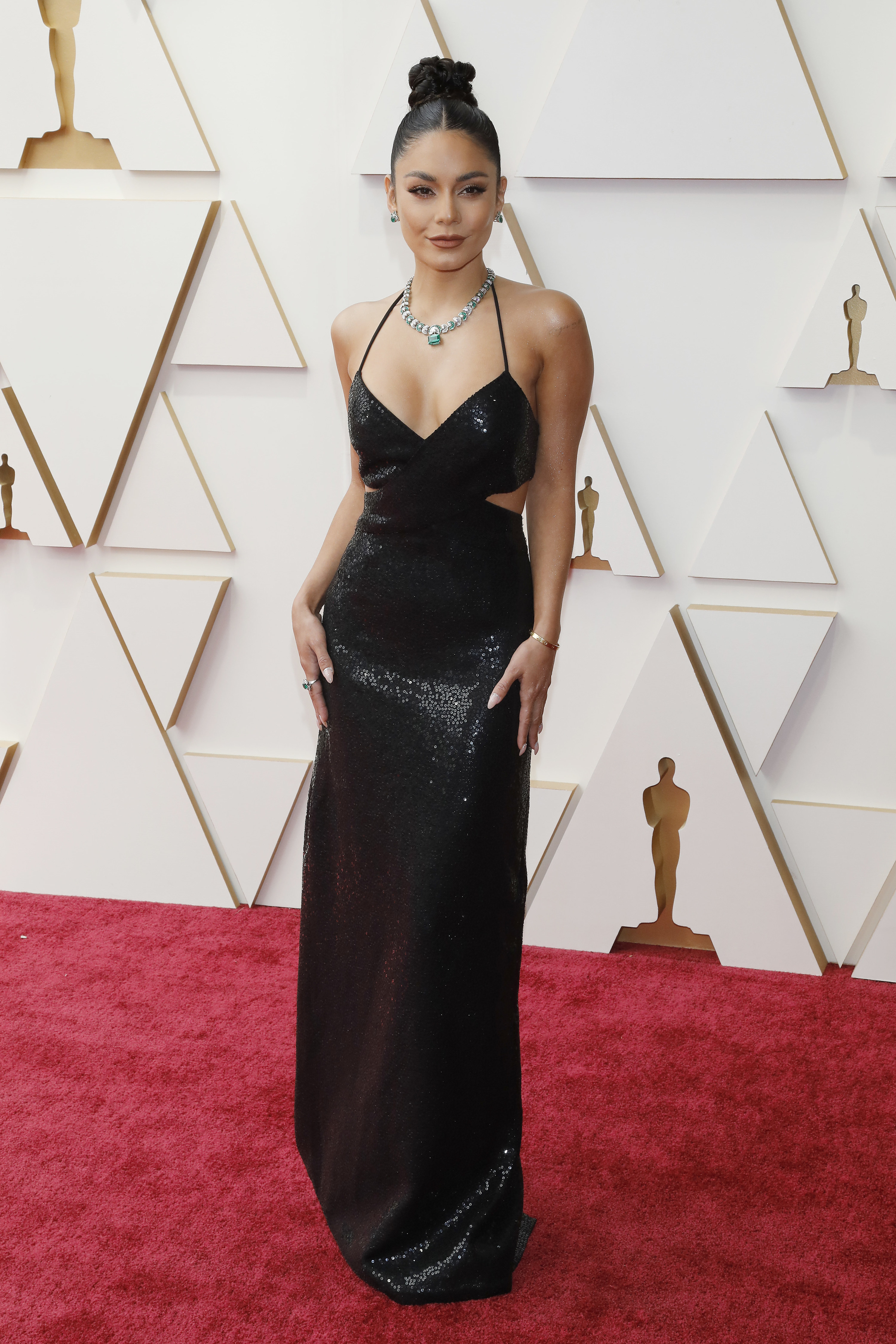 Vanessa Hudgens at the 2022 Oscars red carpet
