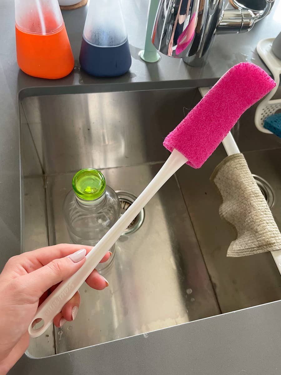 Cleaning fans rave about the new scrub daddy toilet wand which makes it so  much easier to get a sparkling loo