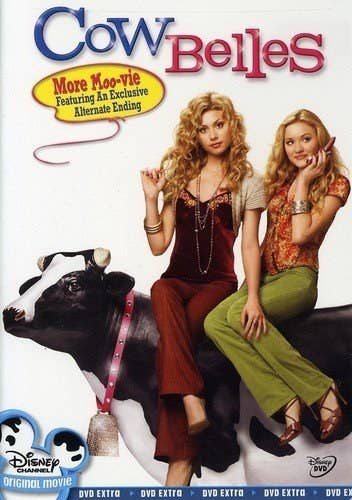 The cover of the DVD, which features Aly &amp;amp; AJ sitting on a fake cow