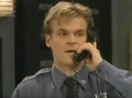 David Harbour talking on the phone