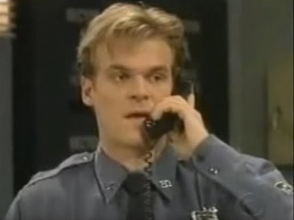 David Harbour talking on the phone