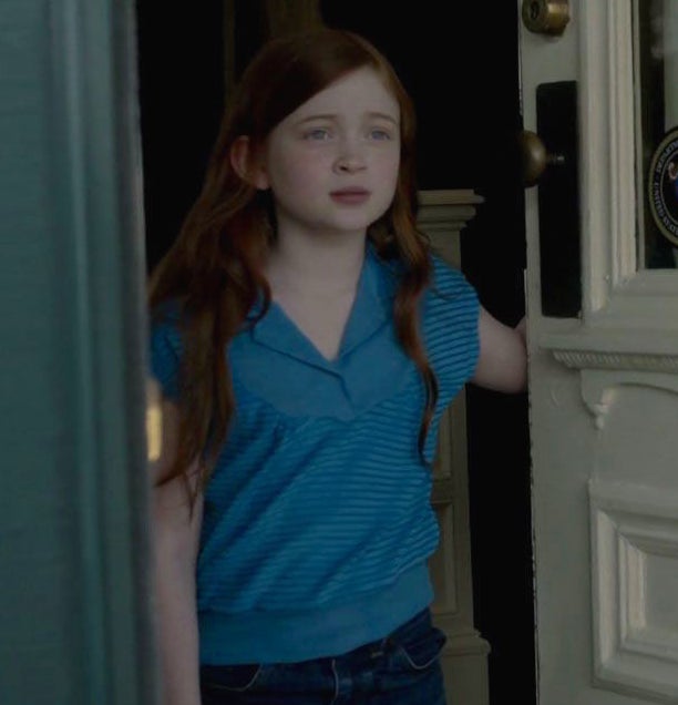 Sadie Sink as a small girl
