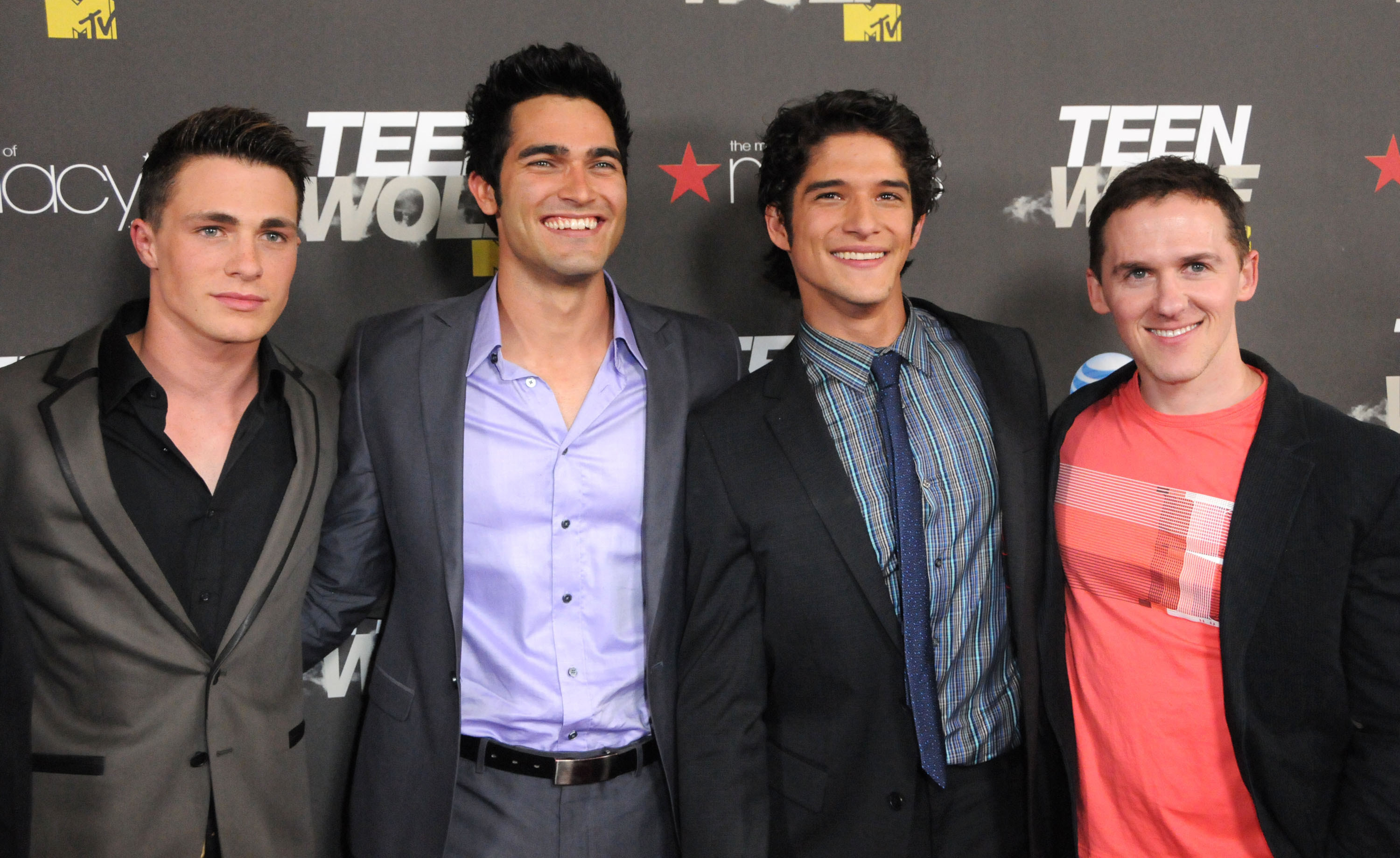 Colton and cast of Teen Wold at a premiere event
