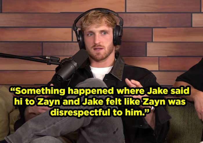 Logan explaining how Jake said hi to Zayn and Zayn was disrespectful