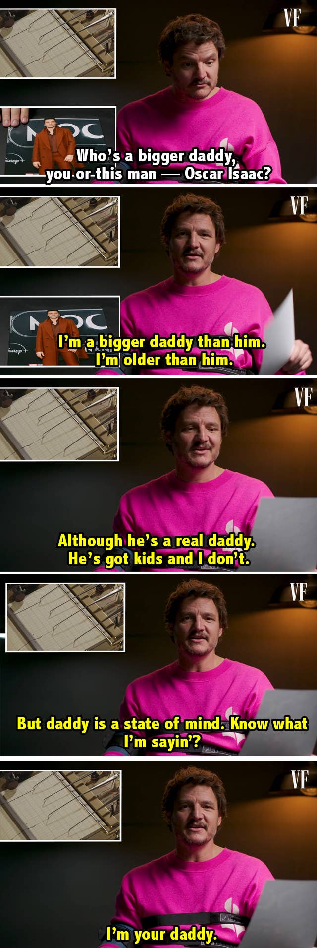 Pedro saying he&#x27;s daddy