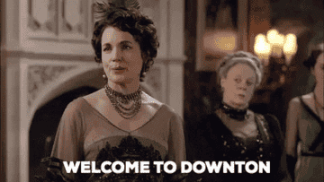 A woman saying &quot;Welcome to Downton&quot;
