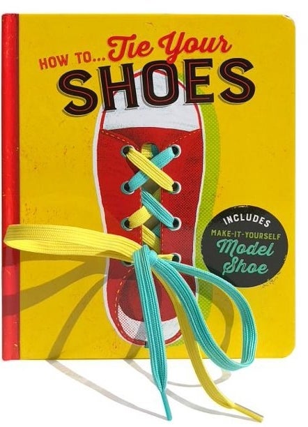 Front cover of book with model show and laces