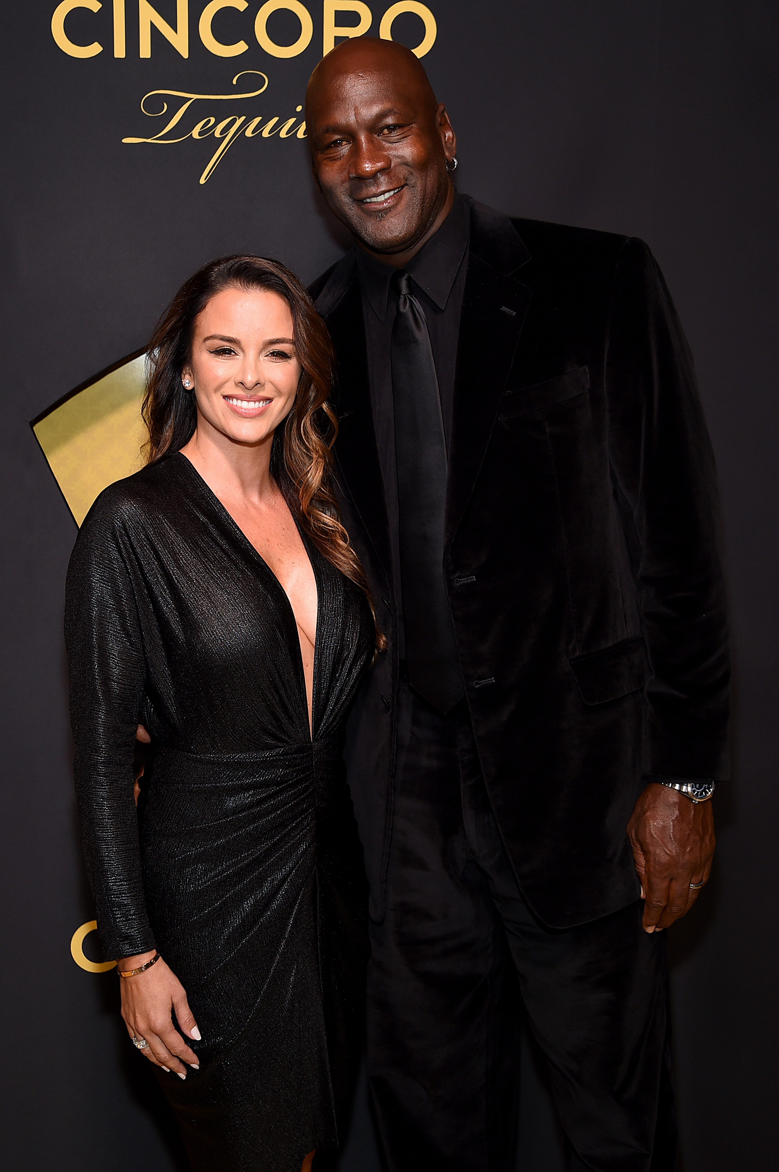 Yvette Prieto and Michael Jordan pose together at the Cincoro Tequila launch event on September 18, 2019