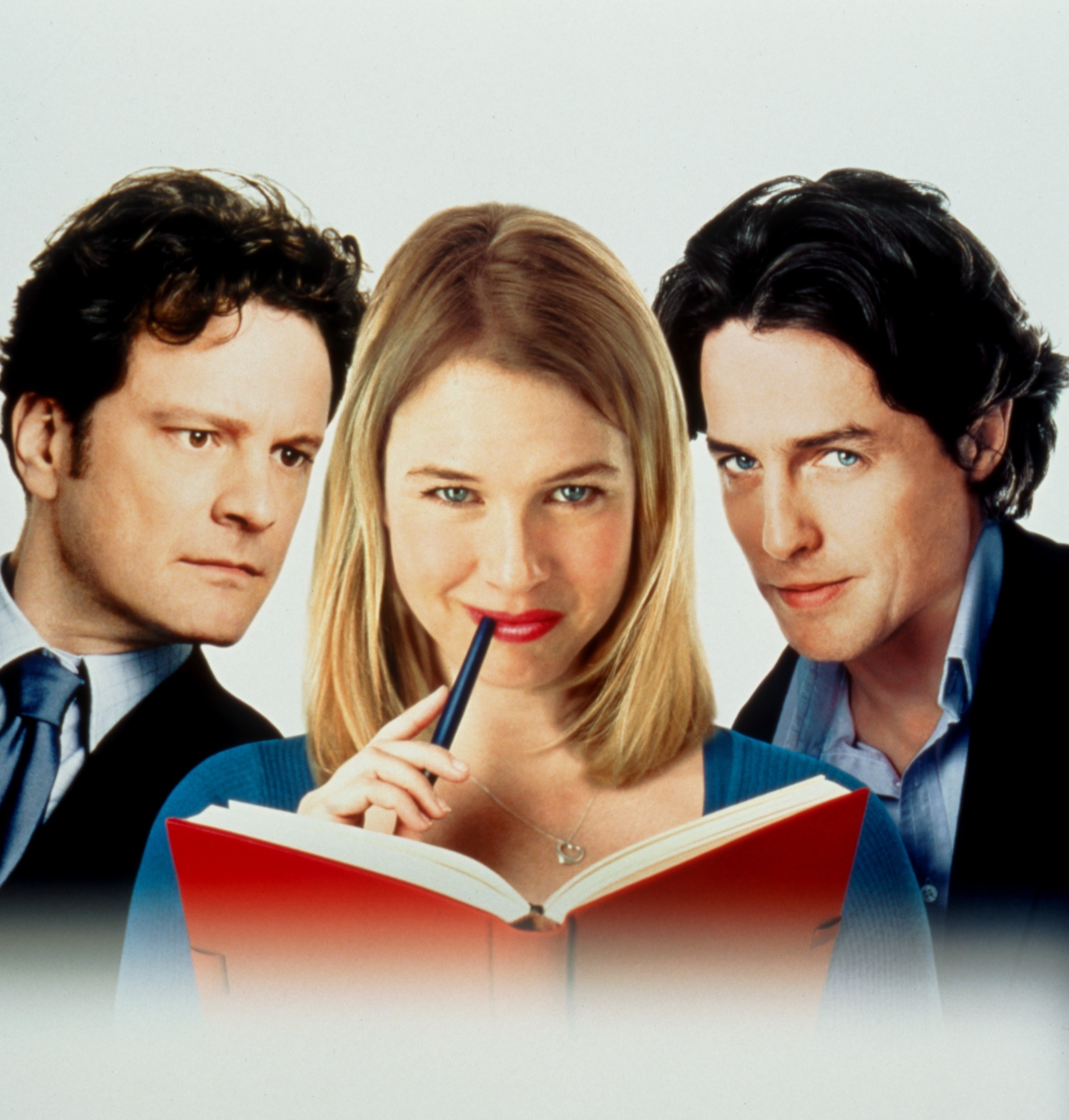 Colin Firth, Renee Zellweger, and Hugh Grant on the Bridget Jones&#x27;s Diary poster