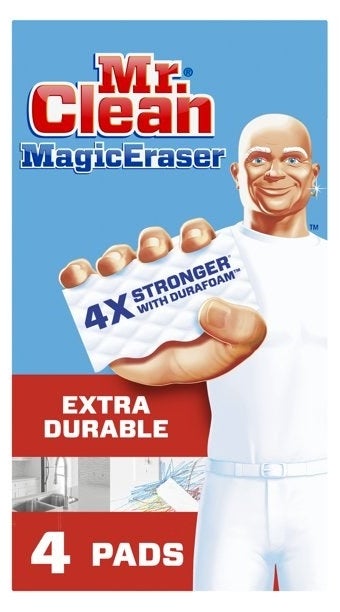 Front of package with logo