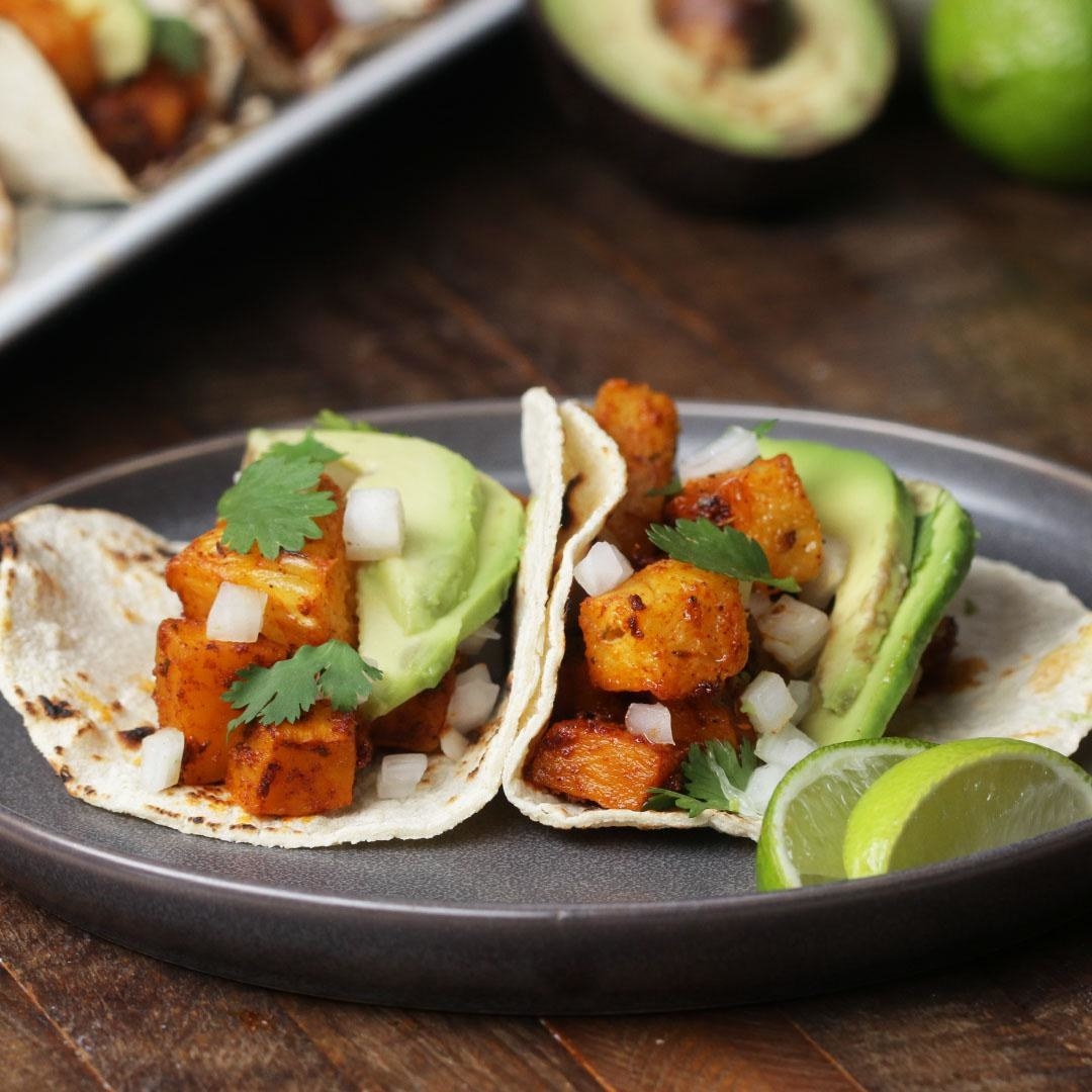 Vegan Butternut Squash Al Pastor Tacos