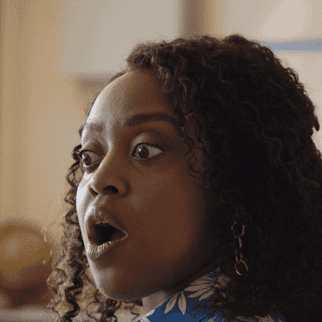 GIF of Quinta Brunson looking shocked and appalled