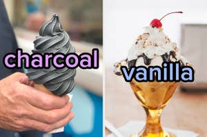 charcoal and vanilla