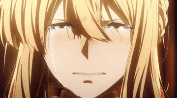 Violet Evergarden crying
