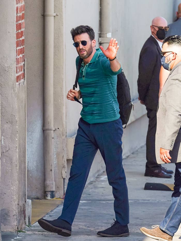 Chris waving